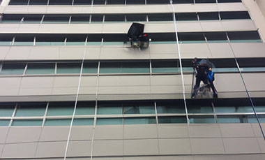 External Facade cleaning by rope/cradle access